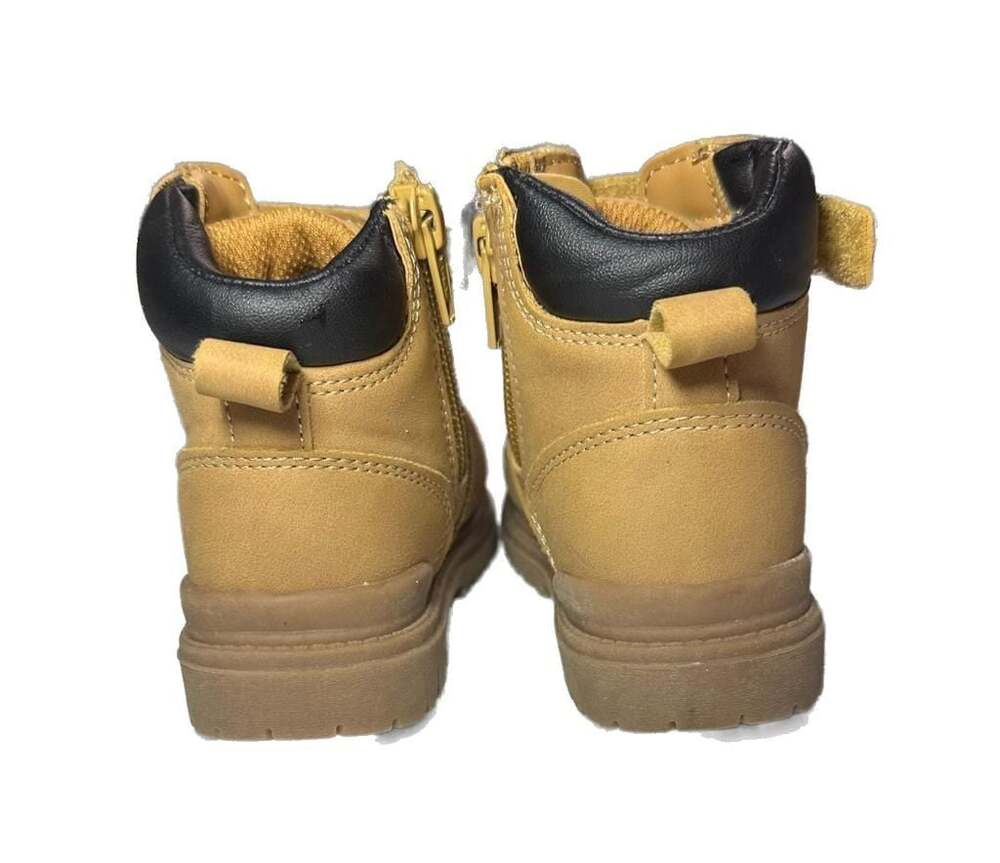 Wonder Nation Toddler Boys Tucker Boots Wheat Ankle Boots Size 5 - Picture 3 of 4